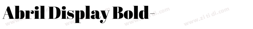 Abril Display Bold字体转换